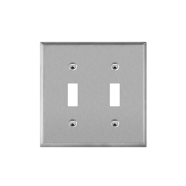  Placa de pared de acero inoxidable con interruptor de pared de 2 bandas WP2122