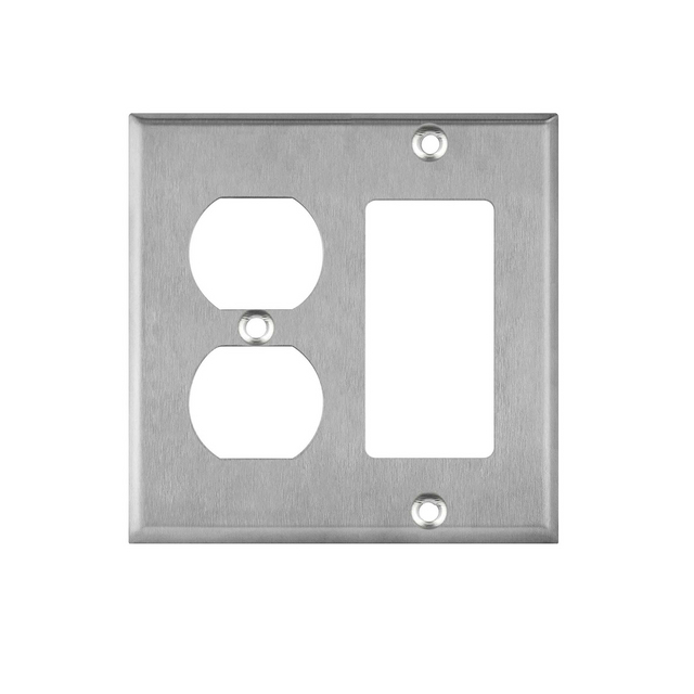 Placas de pared decorativas de acero inoxidable Receptáculo GFCI WP2134