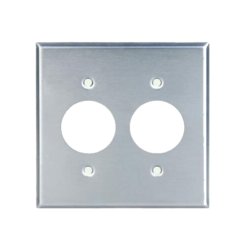 Placas de pared para receptáculo de dos unidades de acero inoxidable WP2155