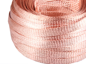 Cable de drenaje de alambre de cobre trenzado plano, conductores conductores conductores de plomo de conexión a tierra en espiral Flexible desnudo trenzado eléctrico