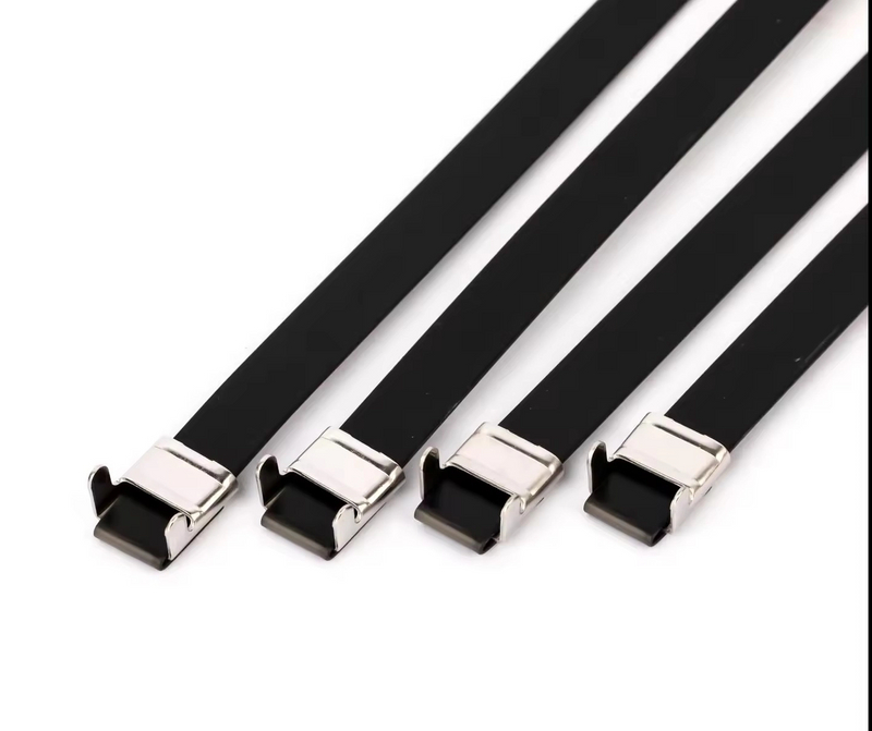 Bridas para cables de acero inoxidable recubiertas de PVC tipo L