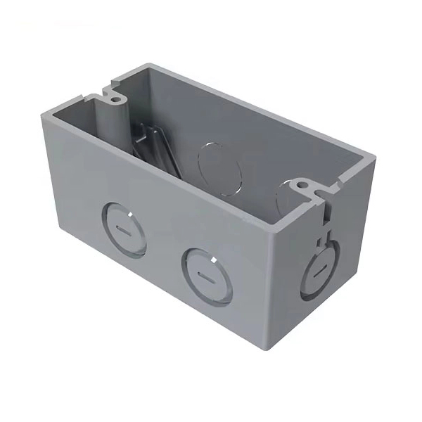 Caja de conexiones rectangular de PVC